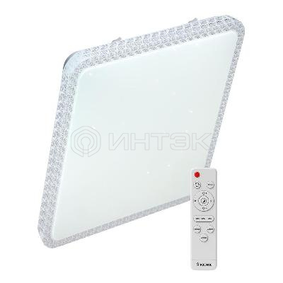 Светильник светодиодный PREMIUM MYSTERY QUADRO 75Вт 230В 3000-6500К 6000лм IP40 530х530х70мм настенно-потолочный управляемый с пультом ДУ КОСМОС KSMystQD75W изображение, фото