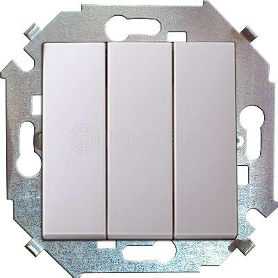 Выключатель 3-кл. СП Simon 15 16А IP20 винтов. зажим механизм бел. Simon 1591391-030 изображение, фото