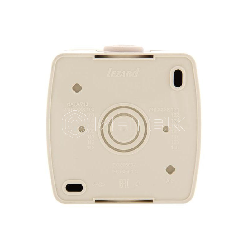 Розетка 1-м ОП Nata 16А IP20 без заземл. керамика крем. LEZARD 710-0300-121 изображение, фото
