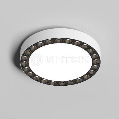 Светильник DUAL 18+18Вт 4000К IP20 d212мм LED накладной алюм./акрил бел./черн. DENKIRS 723078 изображение, фото