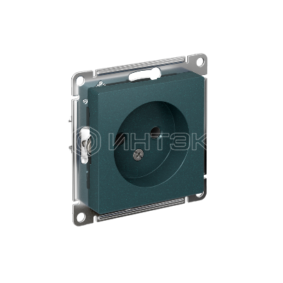 Розетка 1-м СП AtlasDesign 16А IP20 без заземл. без защ. шторок механизм изумруд  Systeme Electric ATN000841 изображение, фото