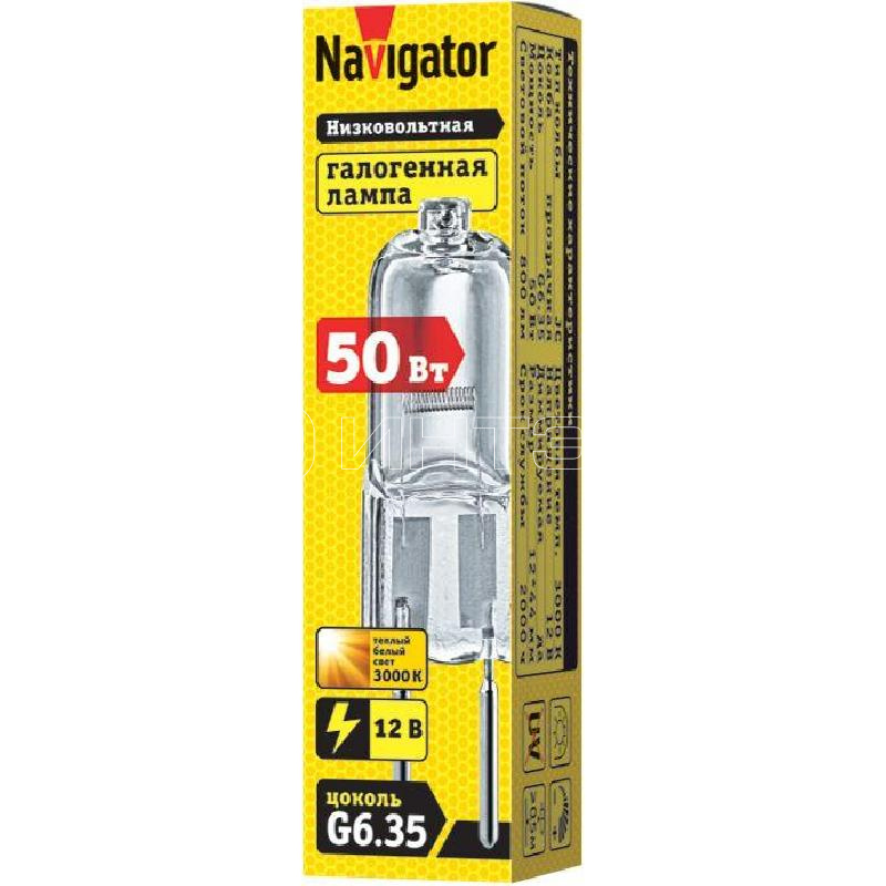 Лампа галогенная 94 212 JC 50Вт clear G6.35 12В 2000h Navigator 94212 изображение, фото