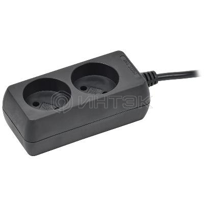 Удлинитель 2х3м без заземл. 10А IP20 У2 250В ПВС 2х0.75 черн. IEK WYP10-06-02-03-K02 изображение, фото