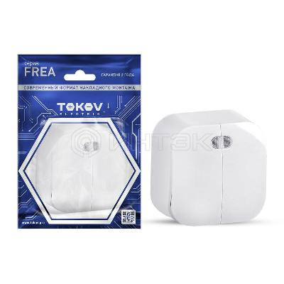 Выключатель 2-кл. ОП Frea 10А IP20 250В с индикацией АБС-пластик бел. TOKOV ELECTRIC TKE-FR-V2I-C01 изображение, фото