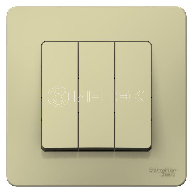 Выключатель 3-кл. СП Blanca 10А IP20 (сх. 1+1+1) 250В беж.  Systeme Electric BLNVS100507 изображение, фото