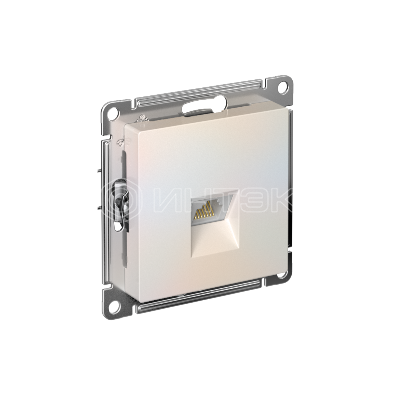 Розетка компьютерная AtlasDesign RJ45 кат.5E механизм жемчуж.  Systeme Electric ATN000483 изображение, фото