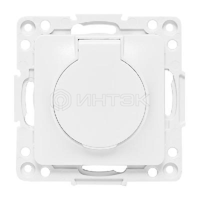 Розетка 1-м СП Стокгольм 16А IP44 с заземл. защ. шторки с крышкой механизм бел. PROxima EKF EYR16-028-10-44 изображение, фото