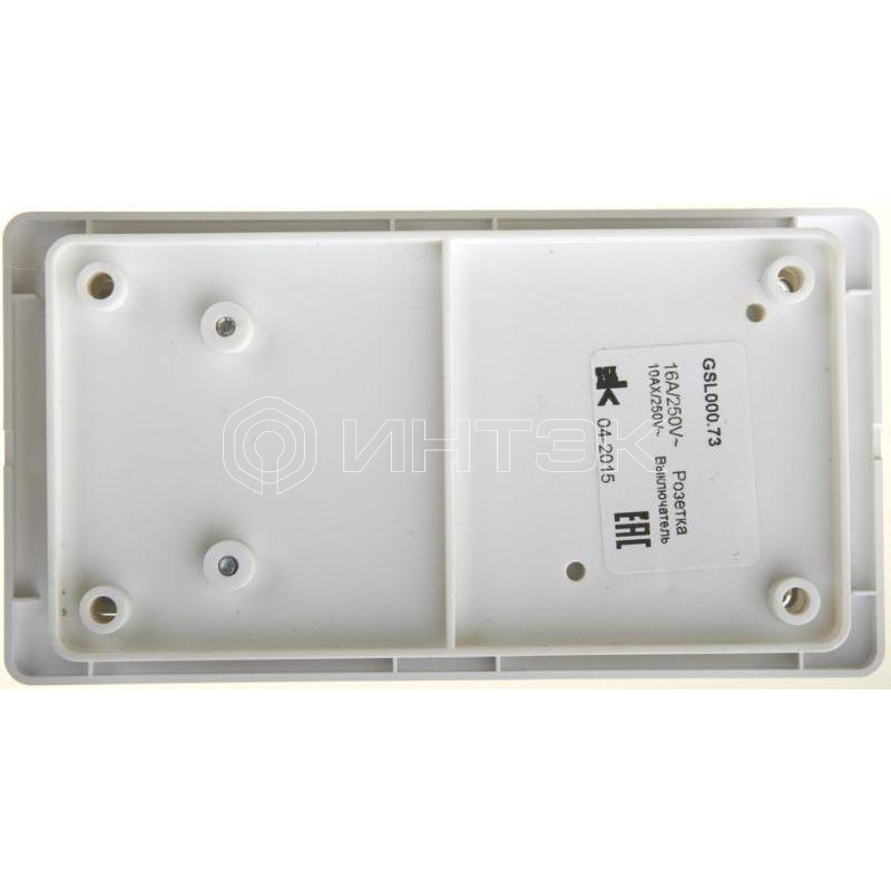 Блок комбинированный Glossa (розетка + 2-кл. выкл. с подсветкой) бел. Systeme Electric GSL000173 изображение, фото
