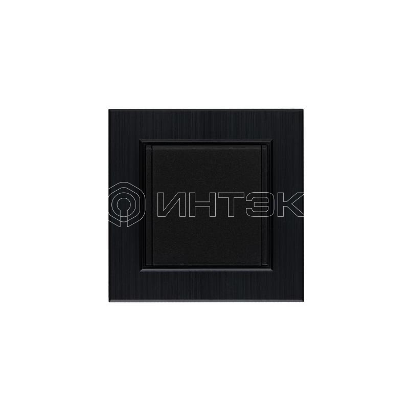 Розетка 1-м с крышкой Karea LINE STAR с заземл. чер. Makel 86054029 изображение, фото