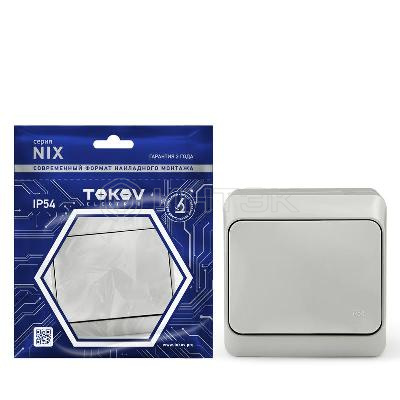 Выключатель 1-кл. ОП Nix 10А IP54 250В сер. TOKOV ELECTRIC TKE-NX-V1-C06-IP54 изображение, фото