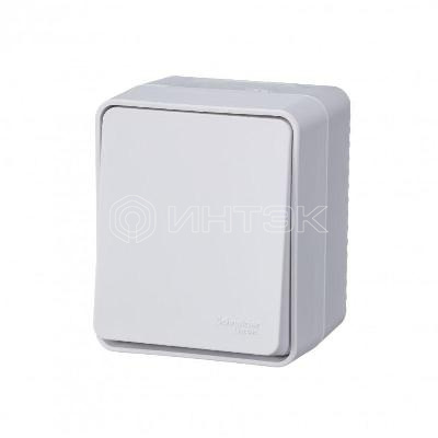 Переключатель проходной 1-кл. ОП AtlasDesign PROFI IP54 10AX бел.  Systeme Electric ATN540161 изображение, фото