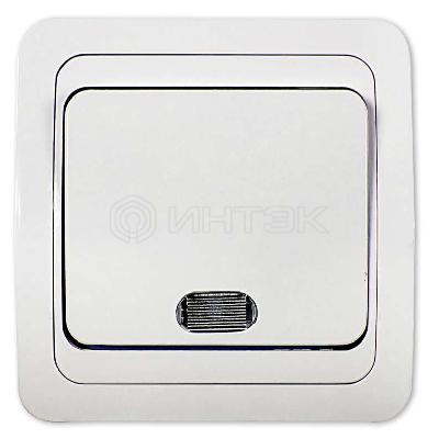 Выключатель 1-кл. СП Classico 2121 10А IP20 с подсветкой бел. ASD / IN HOME 4680005959853 изображение, фото