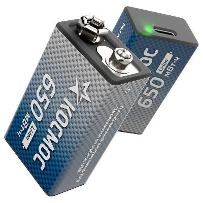 Аккумулятор крона Li-ion 9В 650мАч (блист.1шт) КОСМОС KOCLi9V650mAh1BL изображение, фото