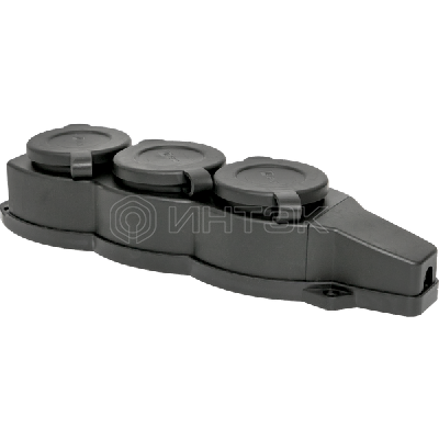 Колодка 3-м 16А IP44 2P+PE 230В с защ. крышками каучук EKF RPS-015-16-230-44 изображение, фото