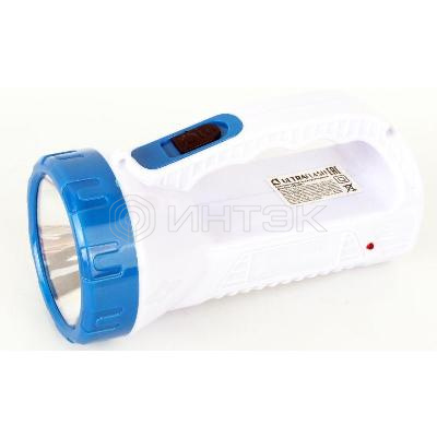 Фонарь аккумуляторный LED3861 LED + 12SMD 1Вт 2 режима 220В аккум. SLA пластик. бел. (кор.) Ultraflash 14256 изображение, фото