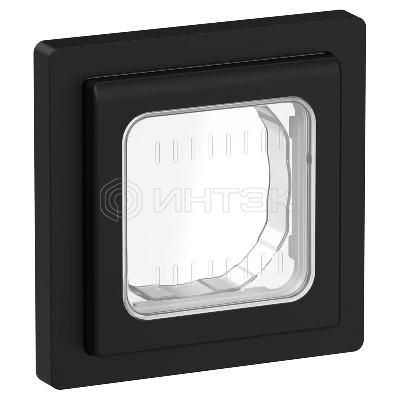 Рамка 1-м СП FLITE Рпро-1-55-ФлЧ IP55 черн. IEK FI-M10-32-55-K02 изображение, фото