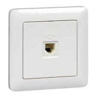 Розетка телефонная СП Хит RJ11 1А 160В бел. Systeme Electric RT-4S3-B изображение, фото
