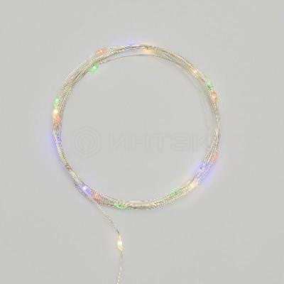 Гирлянда светодиодная "Роса" 2м 20LED мультиколор 0.1Вт IP20 тонкий батарейный блок элементы питания 2хCR2032 (в компл.) Neon-Night 303-009-1 изображение, фото