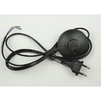 Шнур сетевой UCX-C20/02A-170 BLACK с вилкой и выкл. (напольный) 2А 500Вт 1.7м черн. Uniel UL-00004435 изображение, фото