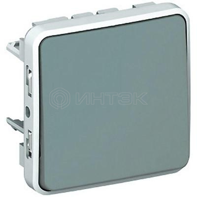 Переключатель проходной 1-кл. 1п СП Plexo 10А IP55 10AX механизм сер. Legrand 069511 изображение, фото