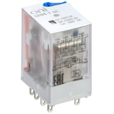 Реле интерфейсное ORM-1 4C 24В DC с LED и тест. кнопкой ONI ORM-1-4C-DC24V-L-B изображение, фото