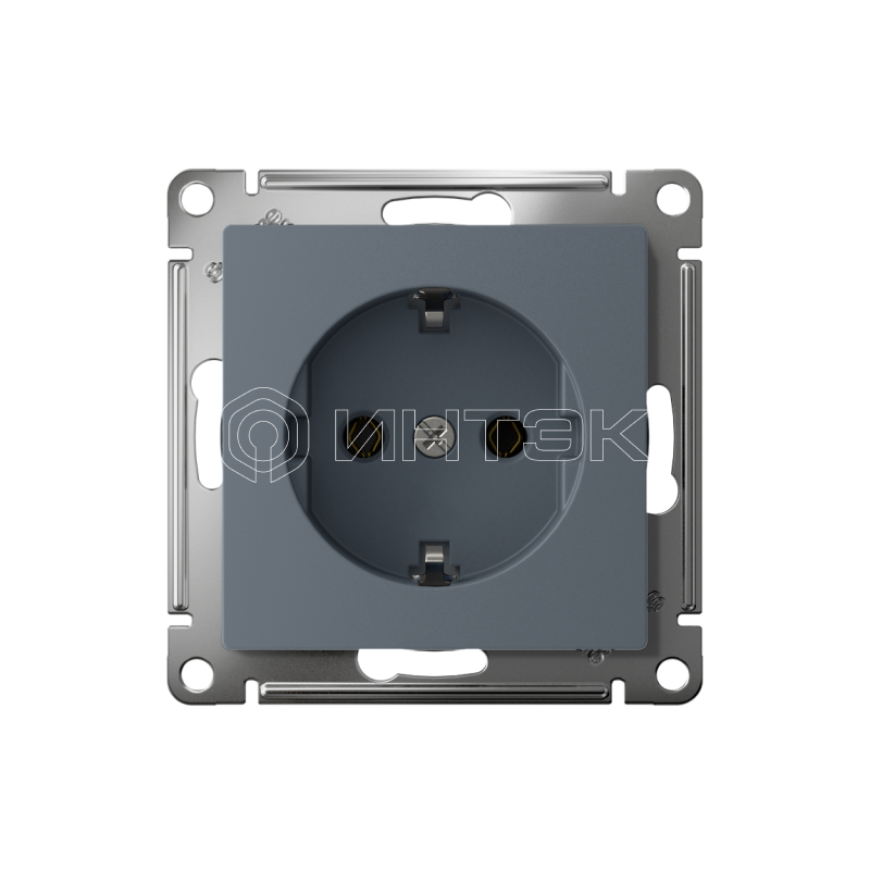 Розетка AtlasDesign 16А с заземл. быстрозажим. клем. механизм грифель Systeme Electric ATN000743S изображение, фото