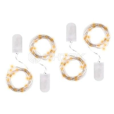 Гирлянда DC-G05-20YS4 20LED 2xCR2032(в компл.) желт. (уп.4шт) ФАZА 5048034 изображение, фото