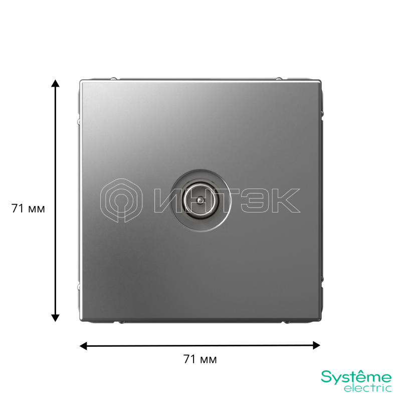 Розетка телевизионная проходная TV ArtGallery 4дБ механизм сталь Systeme Electric GAL000992 изображение, фото