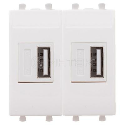 Устройство зарядное USB 2мод. 2.1А Avanti "Белое облако" DKC 4400542 изображение, фото