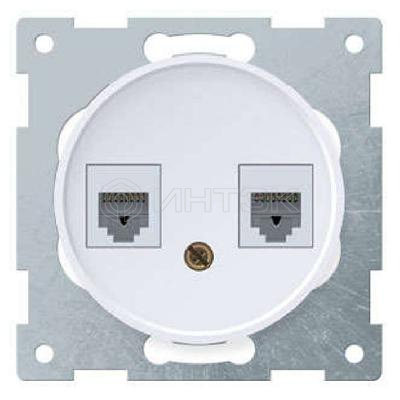 Розетка компьютерная 2-м СП Florence RJ45 кат.5E механизм бел. (1E20901300) OneKeyElectro 2172772 изображение, фото