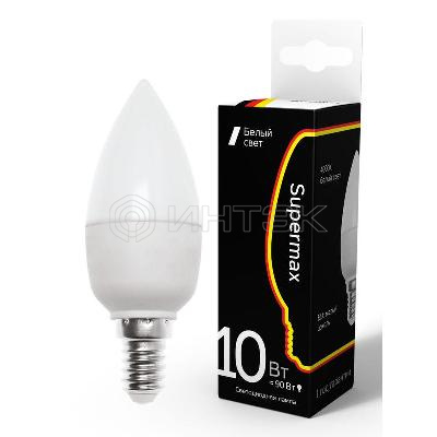 Лампа светодиодная Supermax 10Вт свеча E14 230В 4000К КОСМОС Sup_LED10wCNE1440 изображение, фото