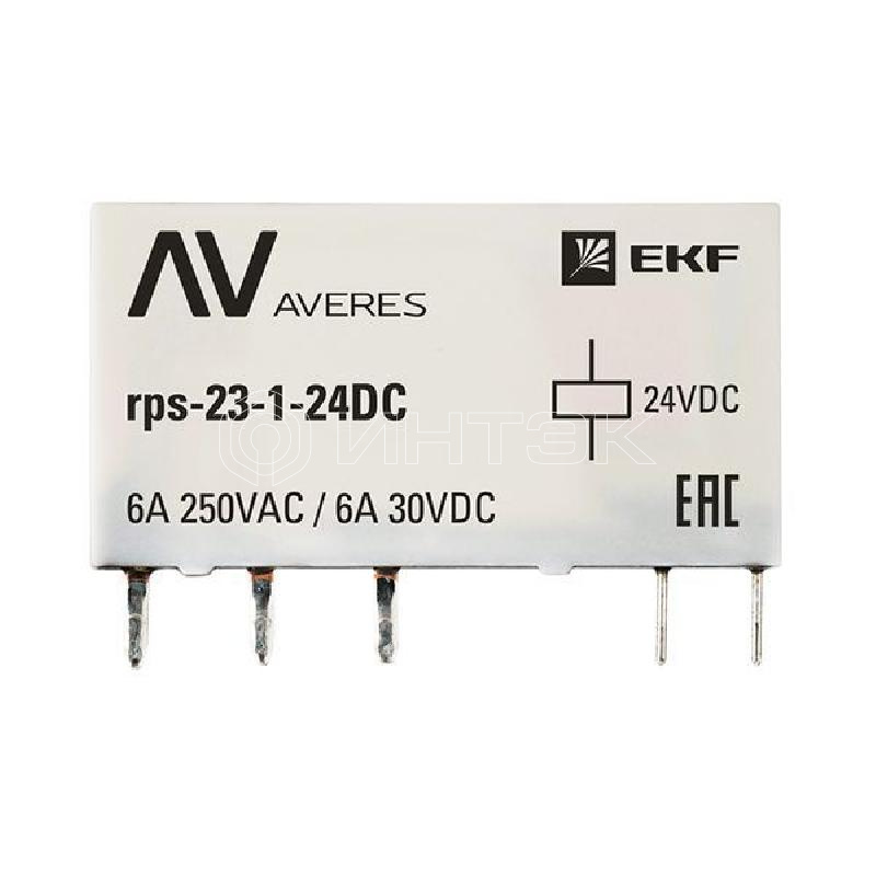 Реле промежуточное РП slim 23/1 6А 24В DC AVERES EKF rps-23-1-24DC изображение, фото
