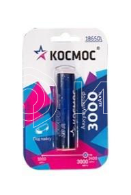 Аккумулятор Li-ion 18650 3000мА.ч без защиты с выводами под пайку КОСМОС KOC18650Li30PABL1 изображение, фото