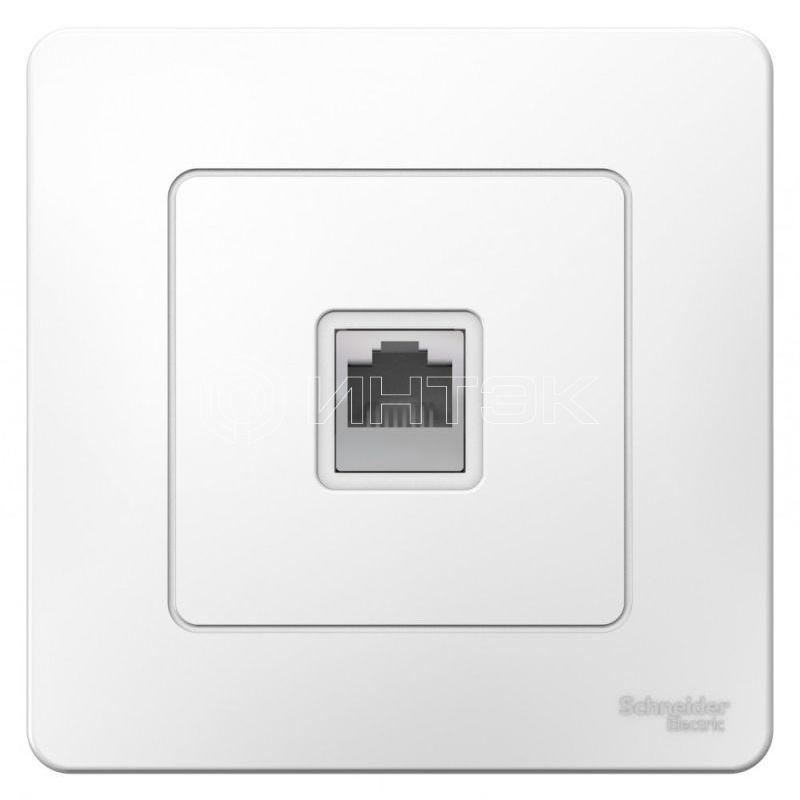 Розетка телефонная 1-м СП Blanca RJ11 бел.  Systeme Electric BLNIS011001 изображение, фото