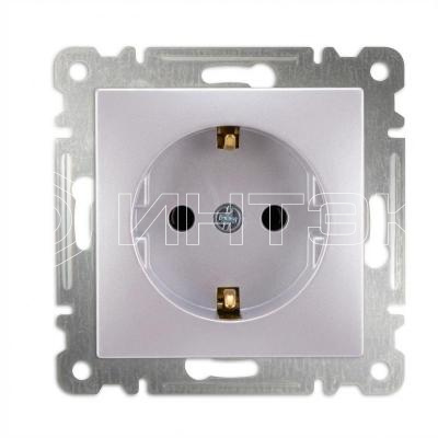 Розетка 1-м СП Karea 16А IP20 с заземл. механизм жемчуж. Makel 57100028 изображение, фото