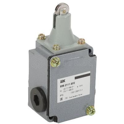 Выключатель концевой ВПК-2111-БУ2 толкатель с роликом IP65 IEK KV-1-2111-1 изображение, фото