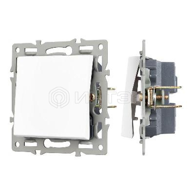 Механизм выключателя одноклавишный непроходной SWT-MK01-PL-WH (250В 16А) Arlight 043710 изображение, фото