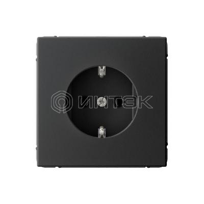 Розетка ArtGallery 16А с заземл. быстрозажим. клем. механизм карбон  Systeme Electric GAL001043S изображение, фото