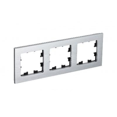 Рамка 3-м AtlasDesign Nature метал. серебр. Systeme Electric ATN312103 изображение, фото