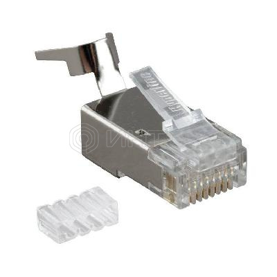 Разъем RJ45 8P8C кат.6 FTP PLUG-8P8C-UV-C6-TW-SH-10 экранир. универс. (уп.10шт) Hyperline 49340 изображение, фото