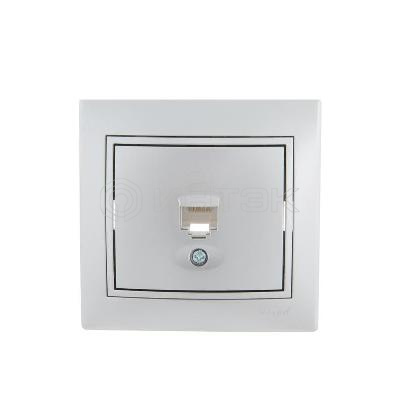 Розетка компьютерная 1-м СП Mira RJ45 сер. метал. LEZARD 701-1010-139 изображение, фото