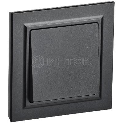Выключатель 1-кл. СП BRITE ВСР10-1-0-БрЧ 10А в сборе черн. IEK BR-V10-0-10-K02-F изображение, фото
