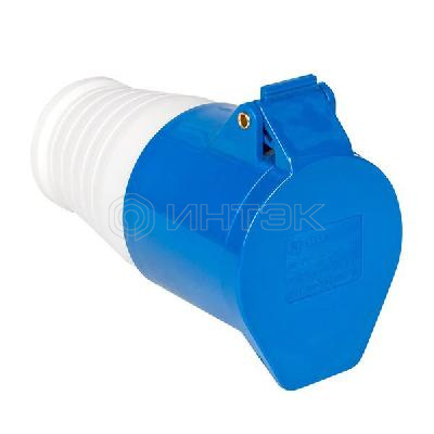 Розетка кабельная 16А 220В 2P+РЕ IP44 (213) EKF ps-213-16-220 изображение, фото