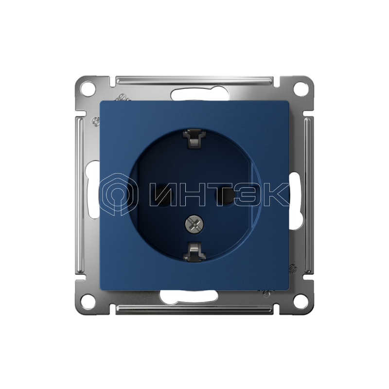Розетка AtlasDesign 16А с заземл. защ. шторки механизм аквамарин  Systeme Electric ATN001145 изображение, фото