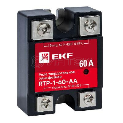 Реле твердотельное однофазное RTP-60-AA PROxima EKF rtp-1-60-aa изображение, фото