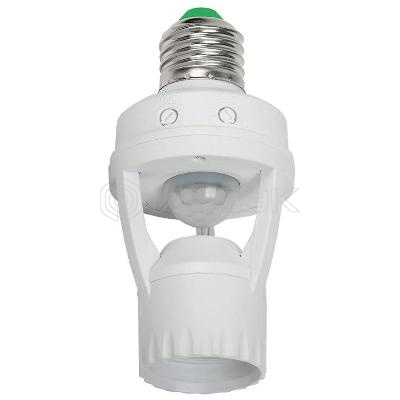 Датчик движения ДД 045 E27 60Вт угол обз. 360град. 6м IP20 бел. IEK LDD10-045-60-001 изображение, фото