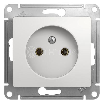 Розетка 1-м СП Glossa 16А IP20 без заземл. механизм бел.  Systeme Electric GSL000141 изображение, фото