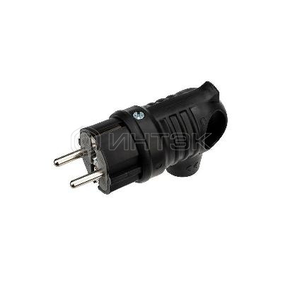 Вилка угловая влагозащ. с кольцом с/з 16А IP44 каучук Rexant 111-002 изображение, фото