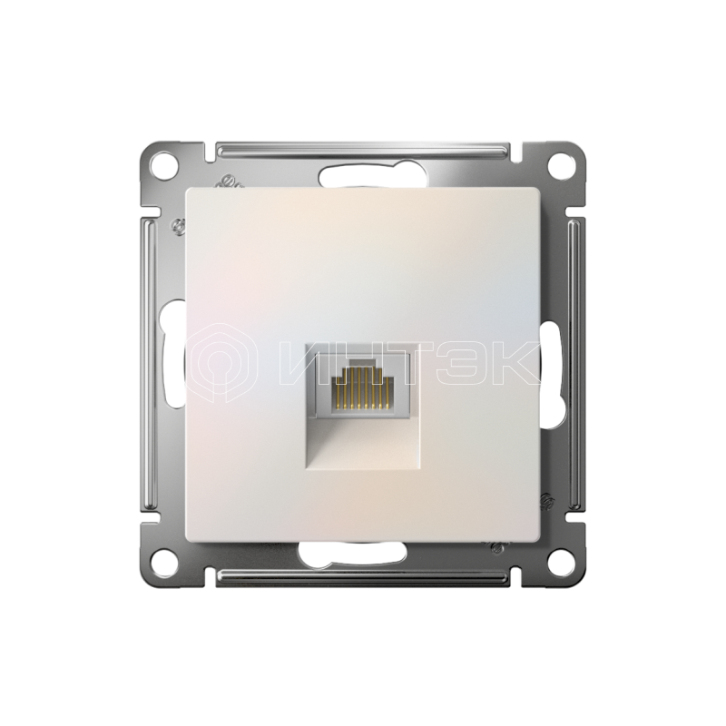 Розетка компьютерная AtlasDesign RJ45 кат.5E механизм жемчуж.  Systeme Electric ATN000483 изображение, фото