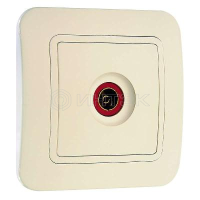 Розетка телевизионная TV 1-м СП Lillium 16А IP20 крем./крем. Makel 70207 изображение, фото